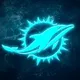 Miami Dolphins And Hard Rock Stadium logo