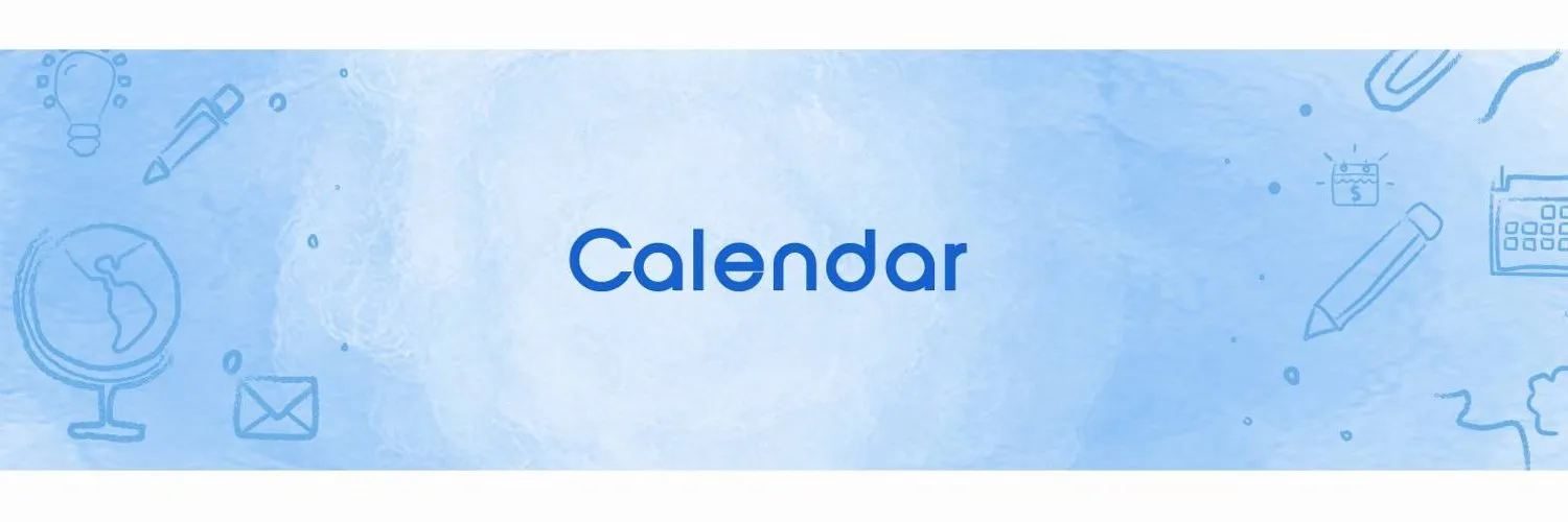 Calendar banner