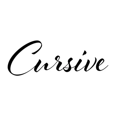 Cursive logo