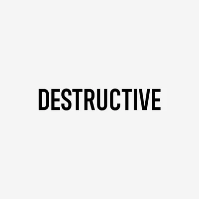 Destructive logo