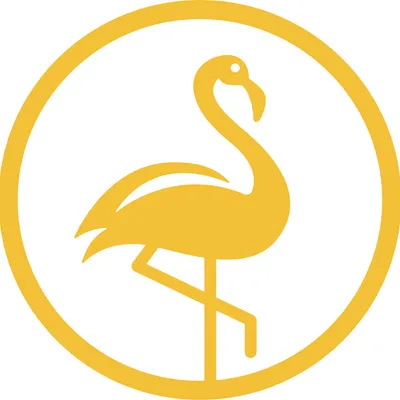 De Gele Flamingo EN logo