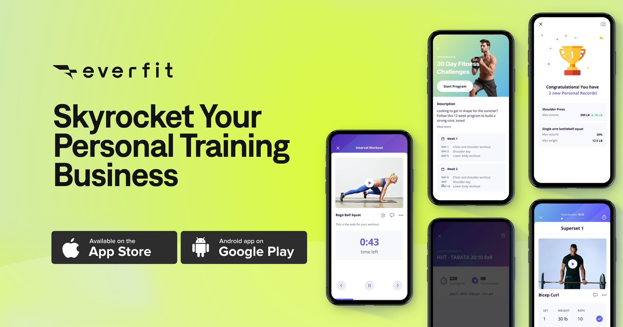 Everfit's logos