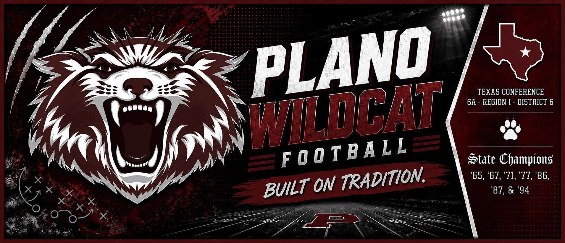 Plano Wildcat Football's logos