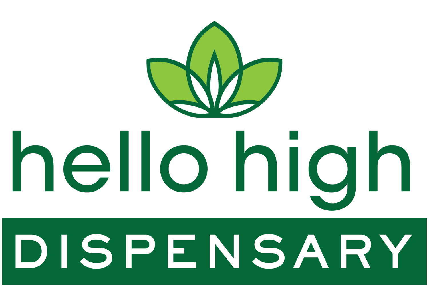 Hello High Dispensary's logos