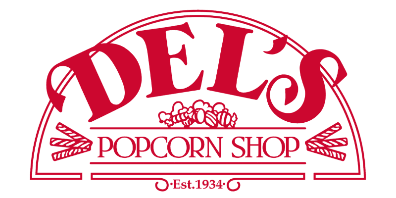 Del's Popcorn Shop's logos